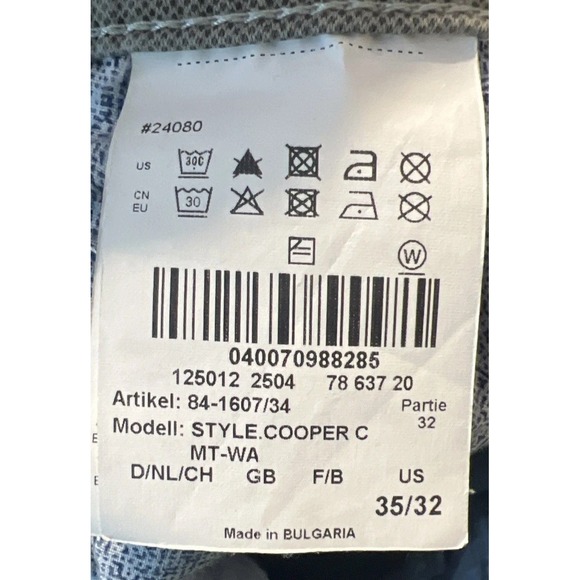 BRAX Feel Good Cooper Fancy Regular Fit Straight Leg Pants Olive Green, Sz 35x32 - Picture 9 of 12